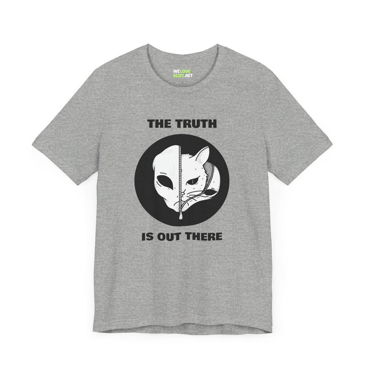 UFO t-shirt-The Truth is Out There Cat UFO Sci-Fi T-Shirt