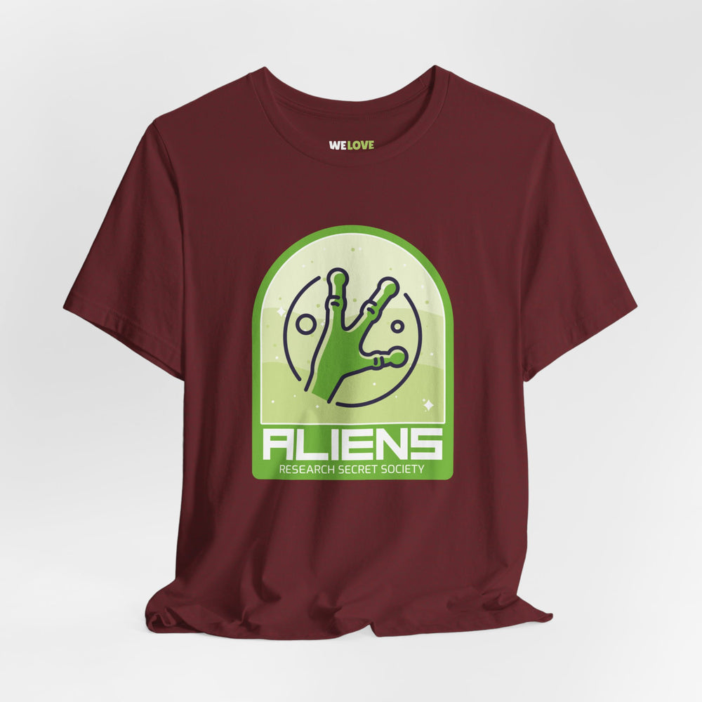 Aliens Research Secret Society UFO SciFi T-Shirt-welovescifi