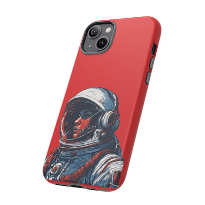 Astronaut In Red SpaceArt Sci-Fi Tough iPhone Mobile Cases