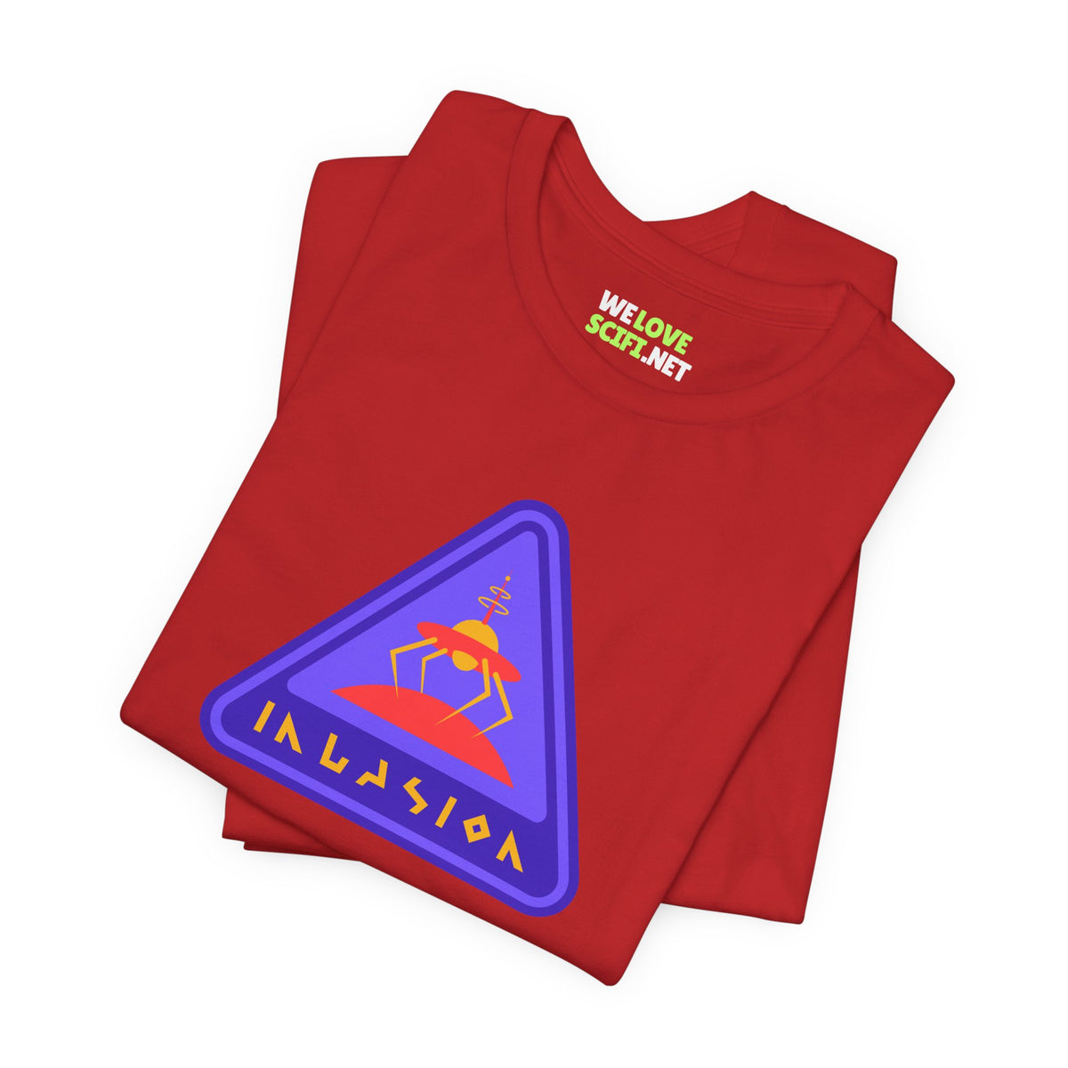 Retro Sci-Fi T-Shirt Invasion Sign Design | WeLoveSciFi.net