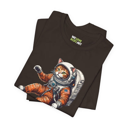 Spacecat Astronaut Sci-Fi T-Shirt - Unique Sci-Fi Apparel