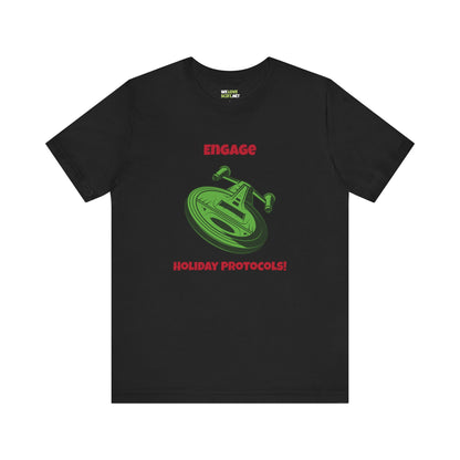 Engage Holiday Protocols Funny Christmas Unisex Tee-welovescifi.net