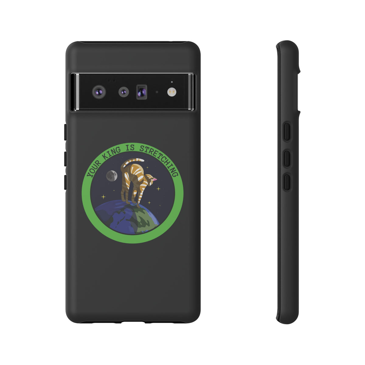 Your King Is Stretching Funny Cat UFO Tough Google Pixel Mobile Cases-welovescifi.net