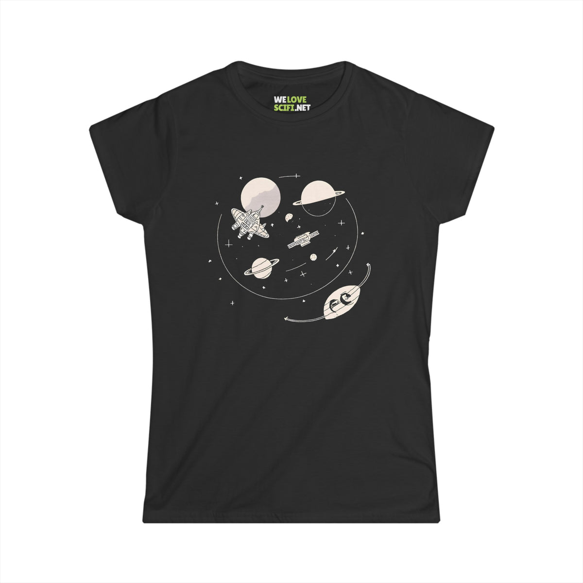 Space Station Tee - Women's Sci-Fi Art Shirt | WeLoveSciFi