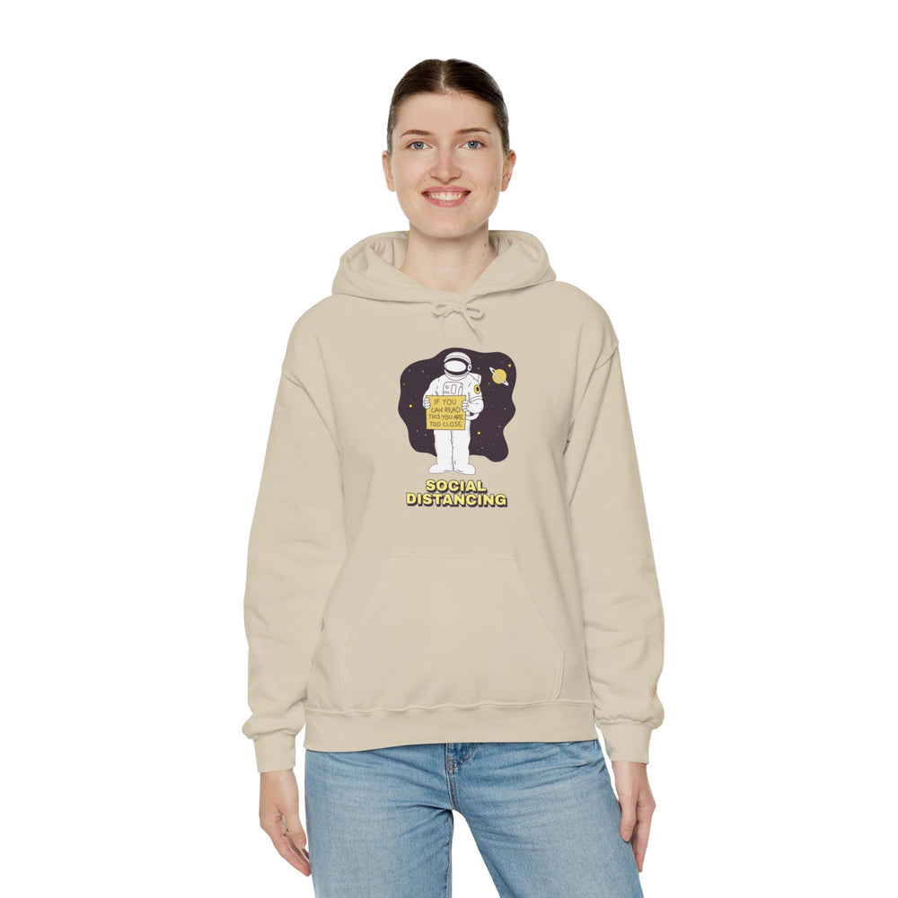 Social Distancing Astronaut Hoodie | Funny Sci-Fi Pullover