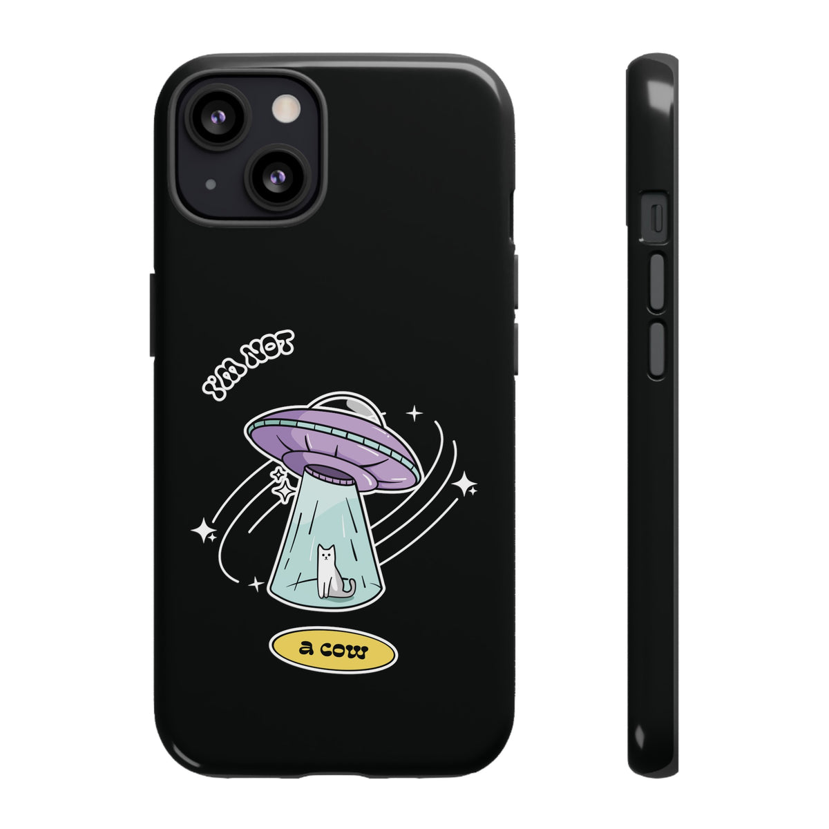 Funny Sci-Fi iPhone Cases | Not a Roswell Cow UFO Design