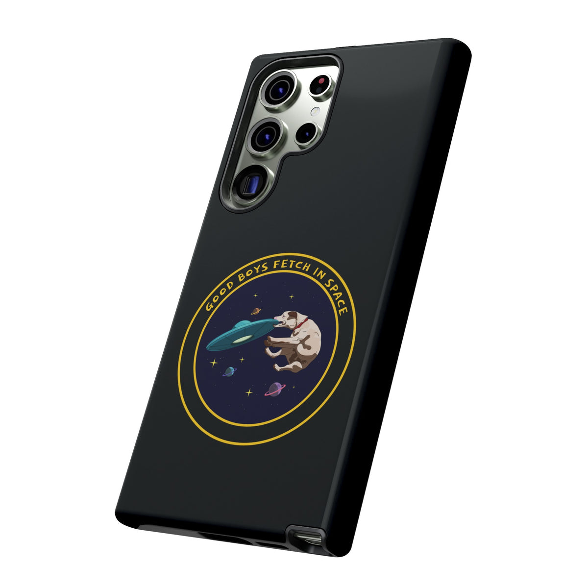 Fetch In Space Dog UFO Tough Samsung Galaxy Mobile Cases