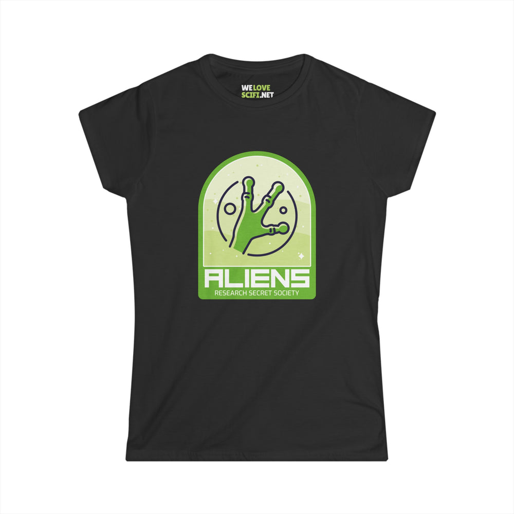 Aliens Research Society Funny Woman's Tee-welovescifi.net