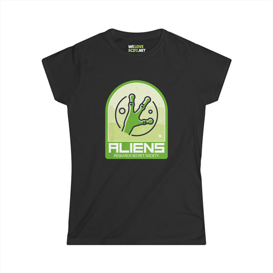 Aliens Research Society Funny Woman's Tee-welovescifi.net