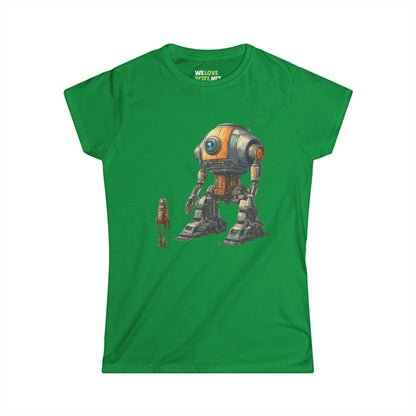 Art tee-Look At Me SpaceArt Robot Woman Tee-welovescifi.net