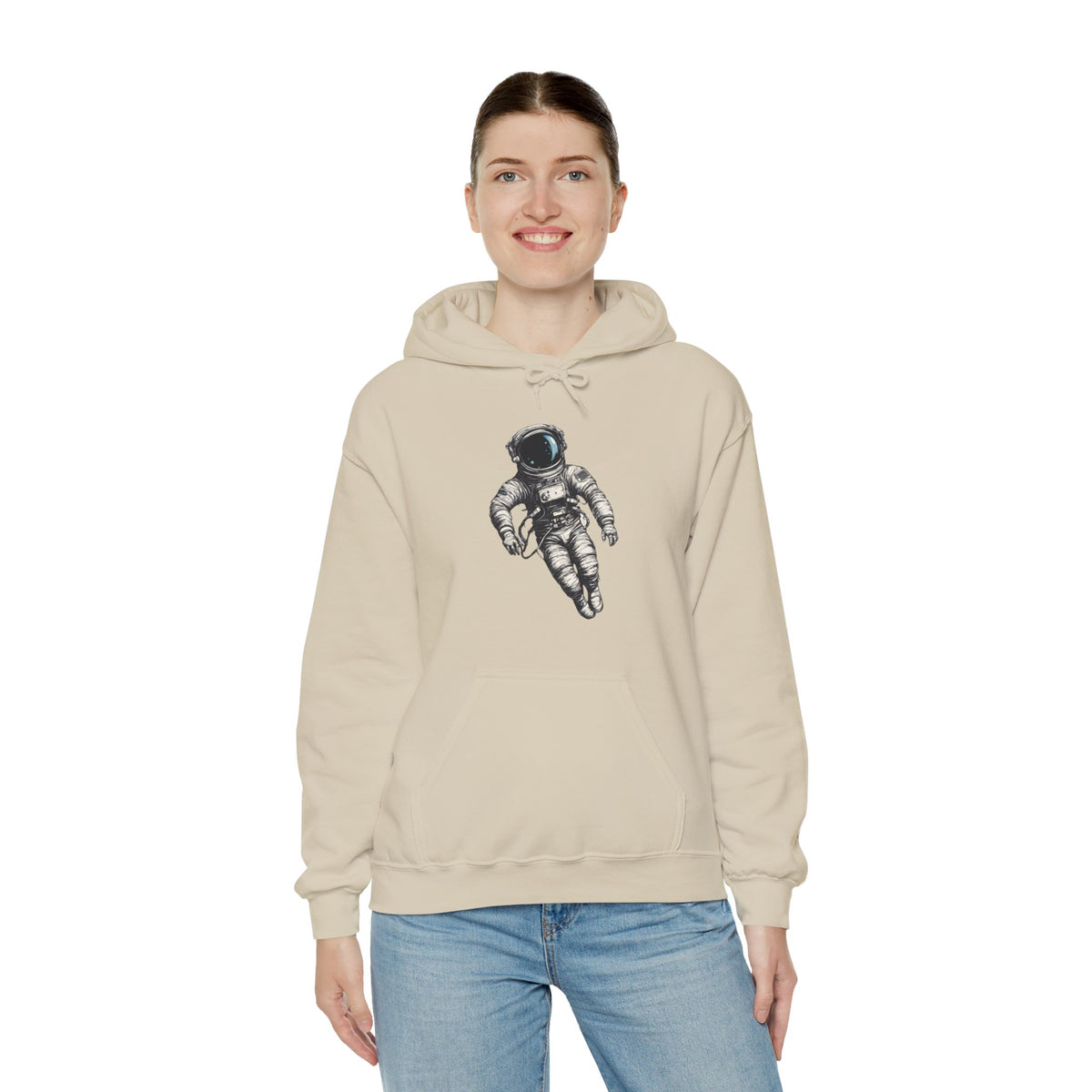 Floating Astronaut SpaceArt Sci-Fi Hoodie-welovescifi.net