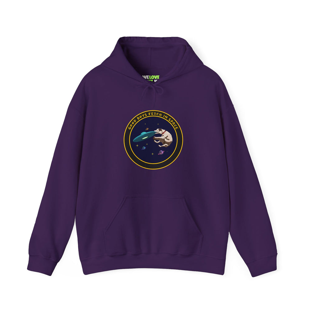 Good Boys Fetch In Space Funny Dog Sci-Fi Hoodie-welovescifi