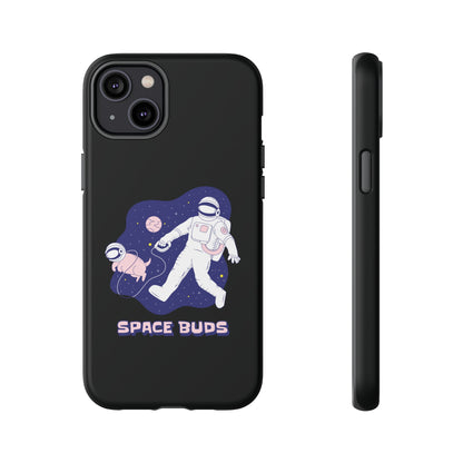 Space Buds iPhone Cases Fun Sci-Fi Astronaut & Dog Covers