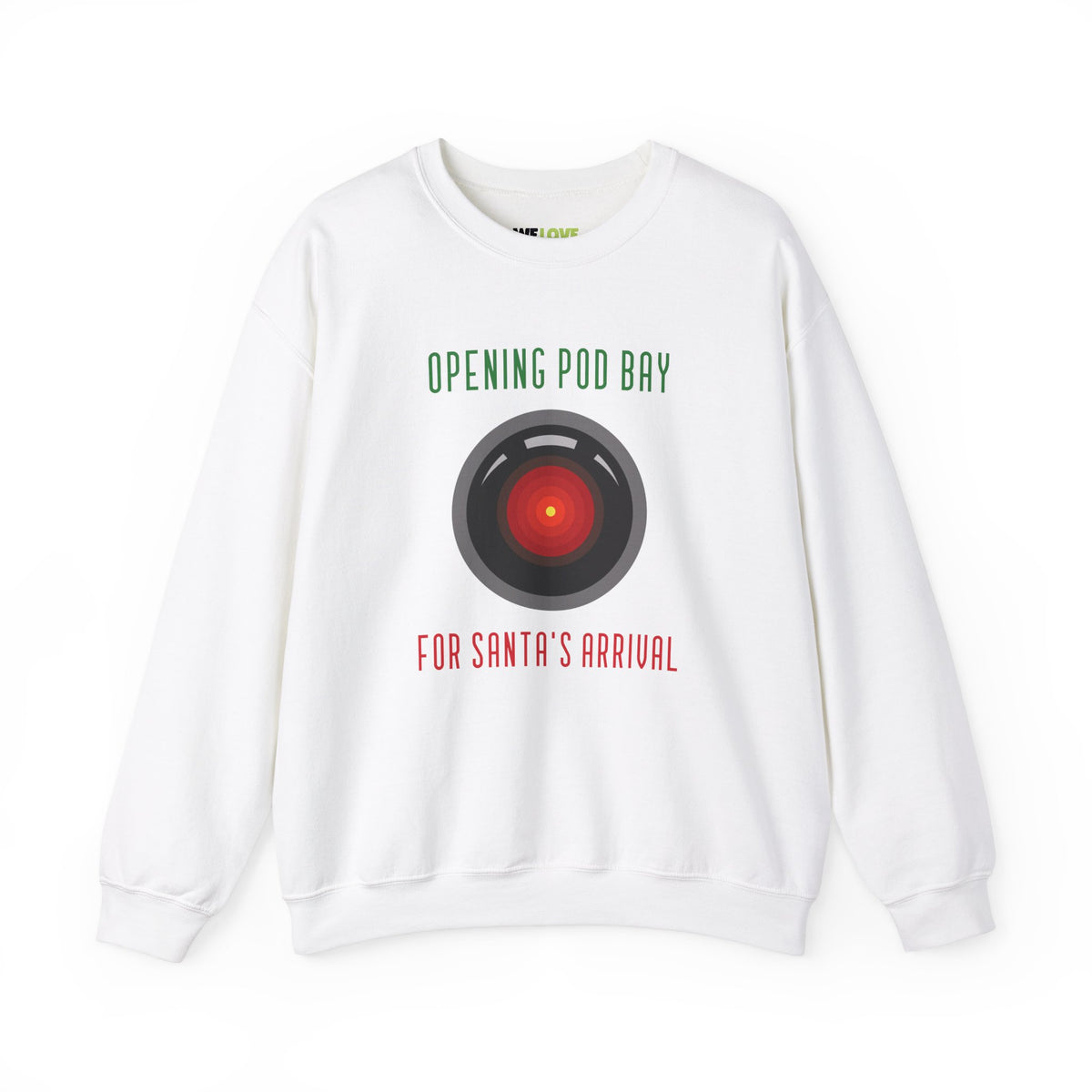 Opening Pod Bay Funny HAL9000 Christmas Crewneck Sweatshirt-welovescifi.net