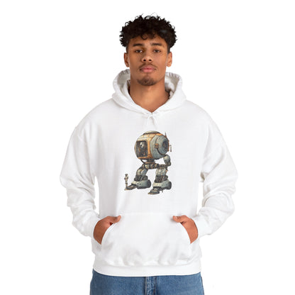 Let's Take a Ride Robot Space Art Hoodie - Sci-Fi Design