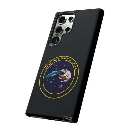 Fetch In Space Dog UFO Tough Samsung Galaxy Mobile Cases