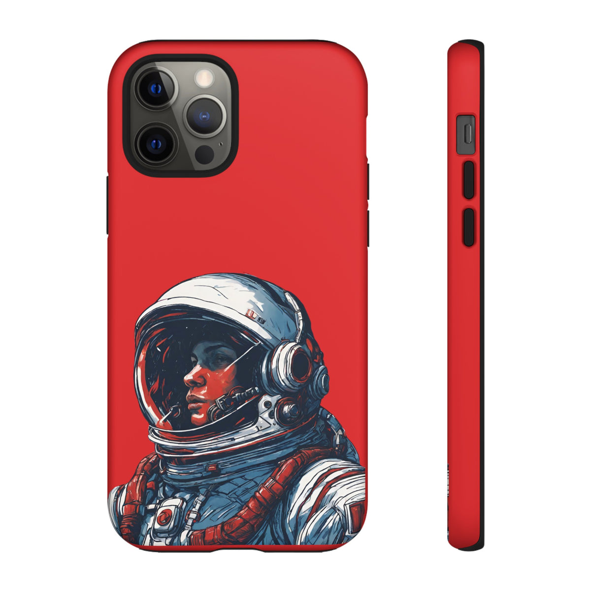 Astronaut In Red SpaceArt Sci-Fi Tough iPhone Mobile Cases