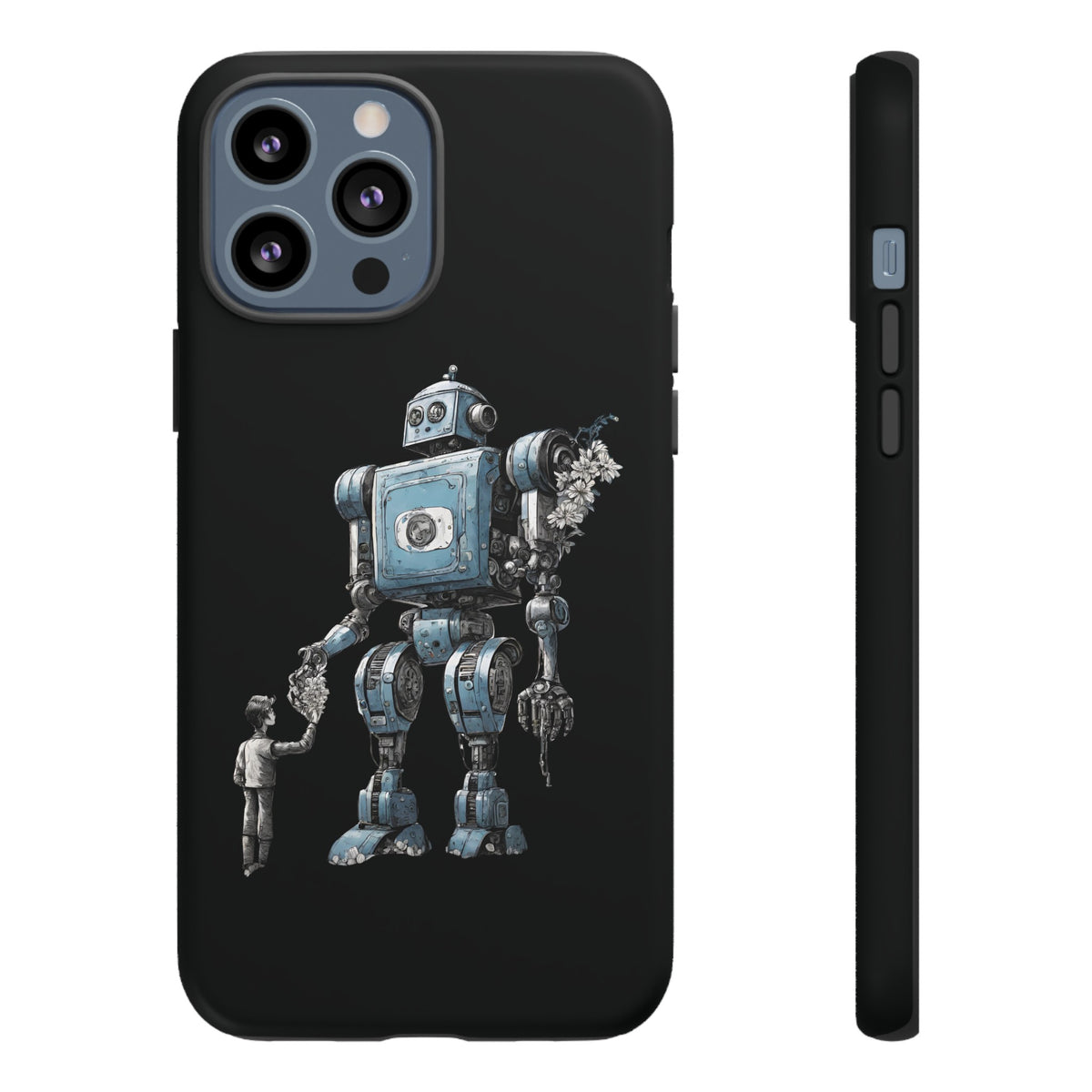 Flowers Robot SpaceArt Sci-Fi Tough iPhone Mobile Cases