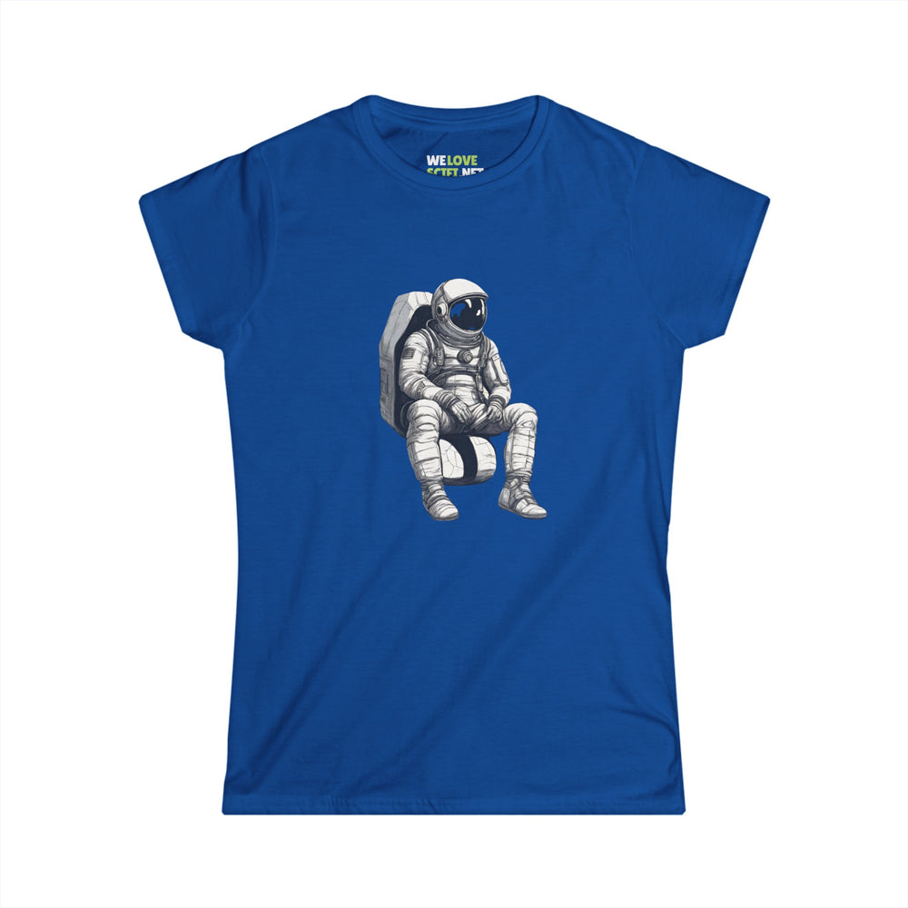 Space Art Tee | Still Waiting Astronaut Women's Shirt