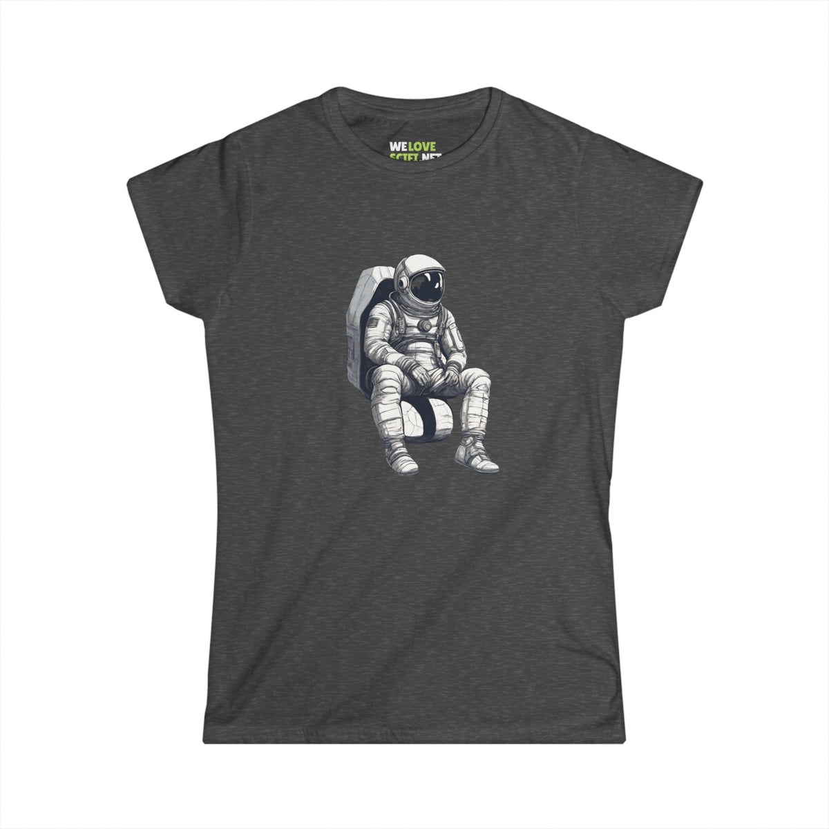 Space Art Tee | Still Waiting Astronaut Women's Shirt