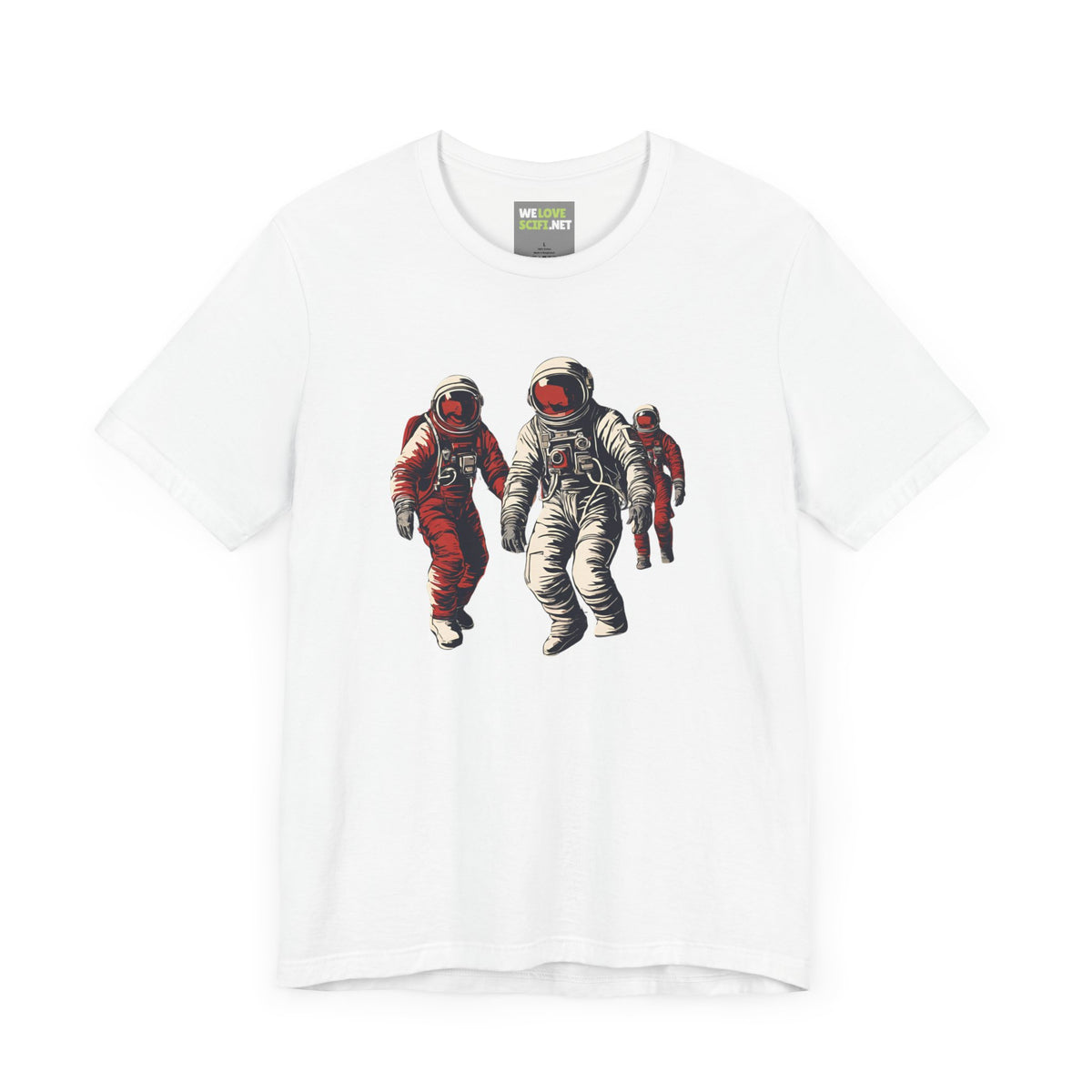 Astronauts In Red Sci-Fi T-Shirt-welovescifi.net