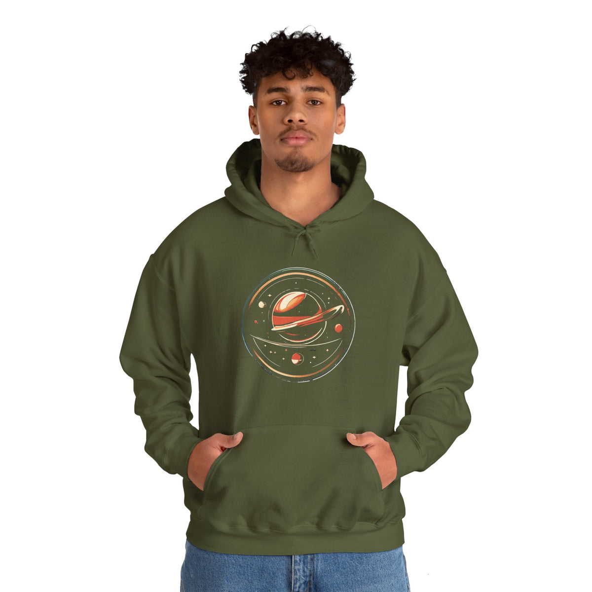 Space Art Hoodie - Spinning Around Sci-Fi Design