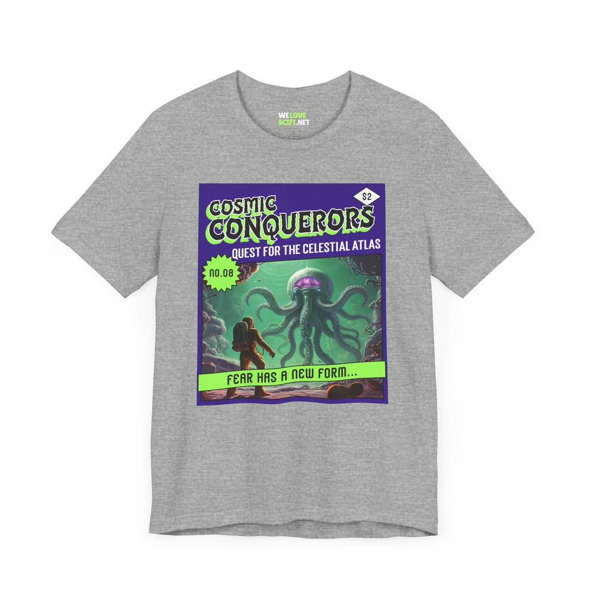 Cosmic Conquerors Retro Sci-Fi T-Shirt-welovescifi.net