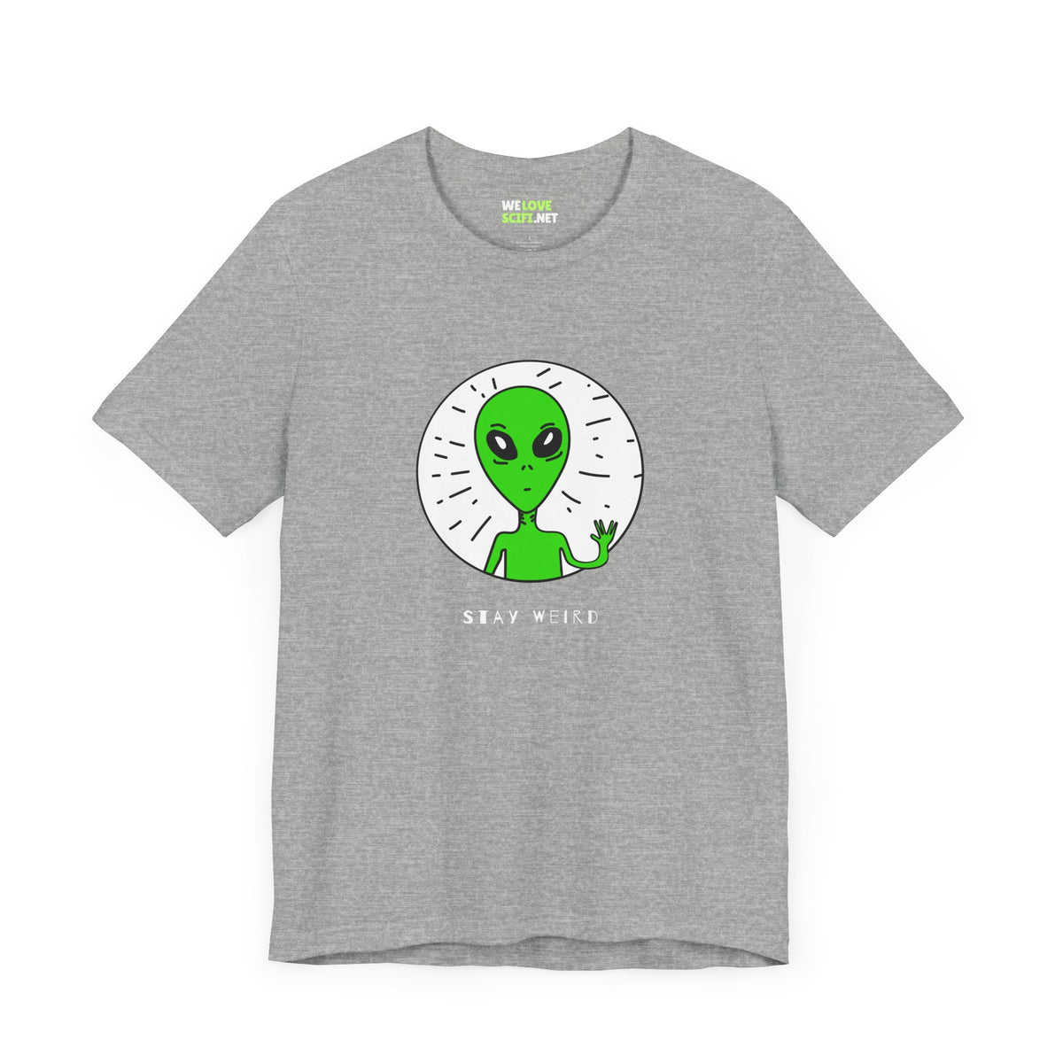 funny UFO t-shirt-Stay Weird Funny UFO Sci-Fi T-Shirt