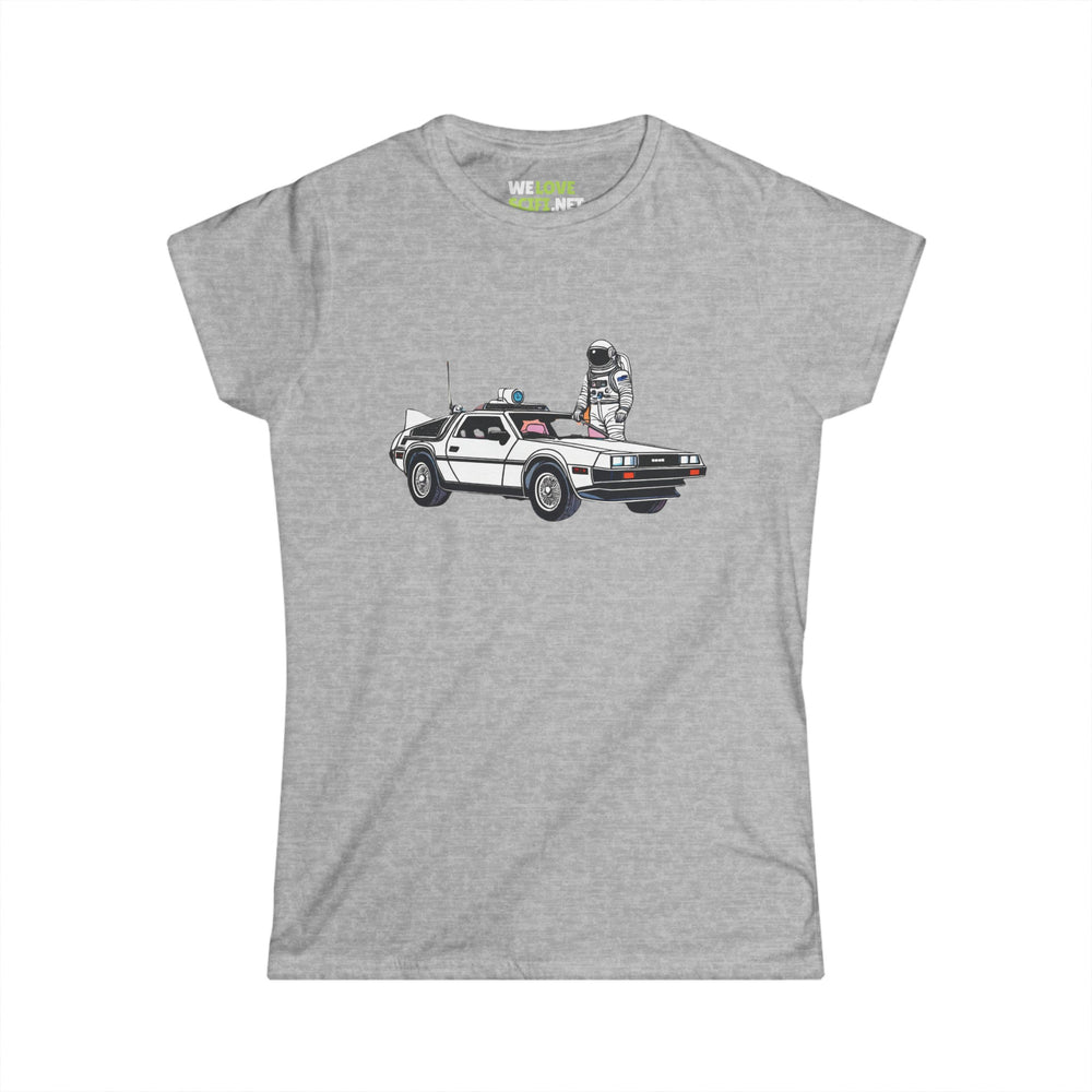 Delorean Astronaut Woman's Tee Let's Take a Ride WeLoveSciFi