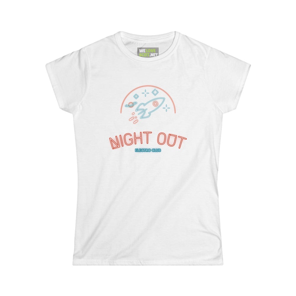 Night Out Neon Sign Sci-Fi Woman's Tee Perfect Sci-Fi Style