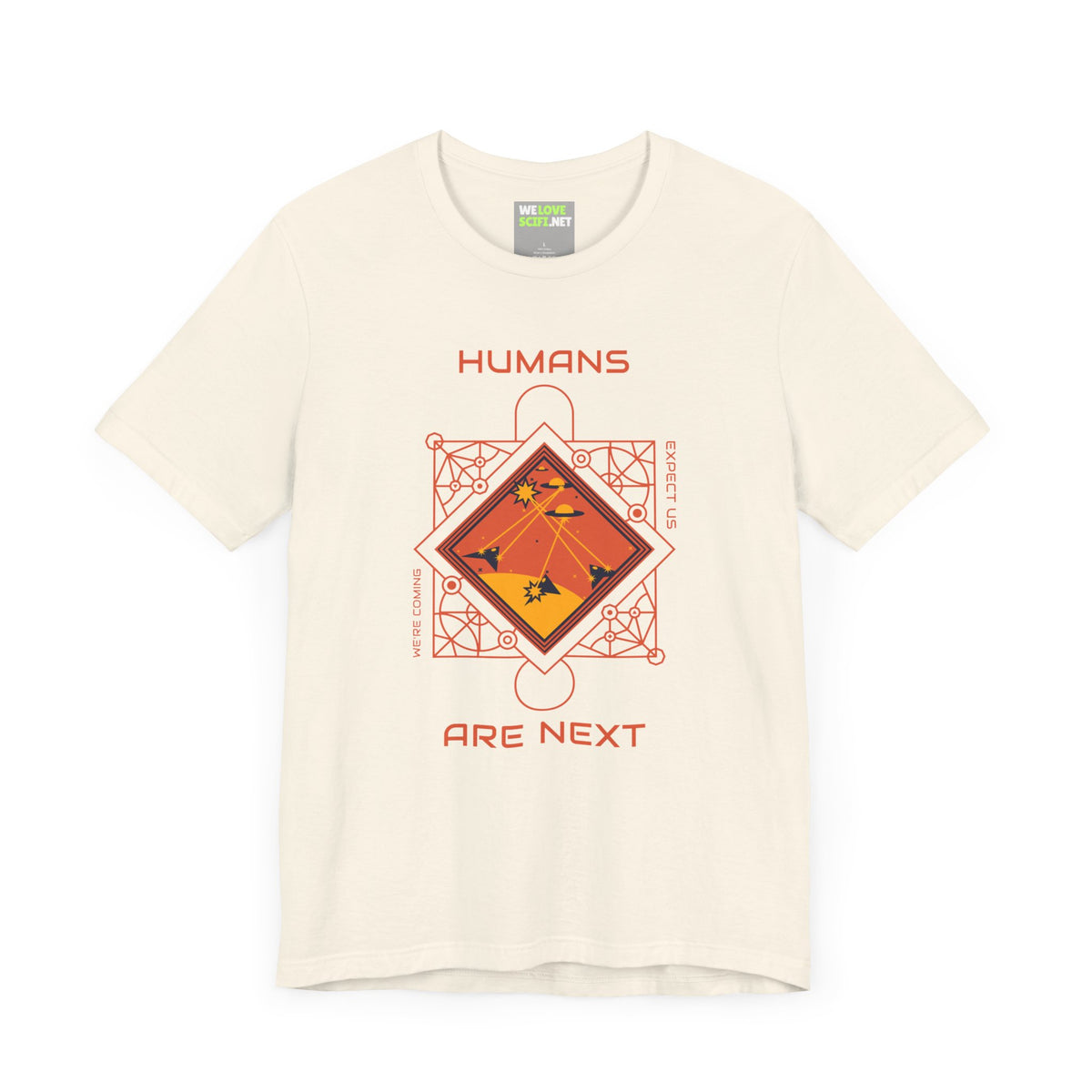 Funny UFO Sci-Fi T-Shirt Humans Are Next Design WeLoveSciFi