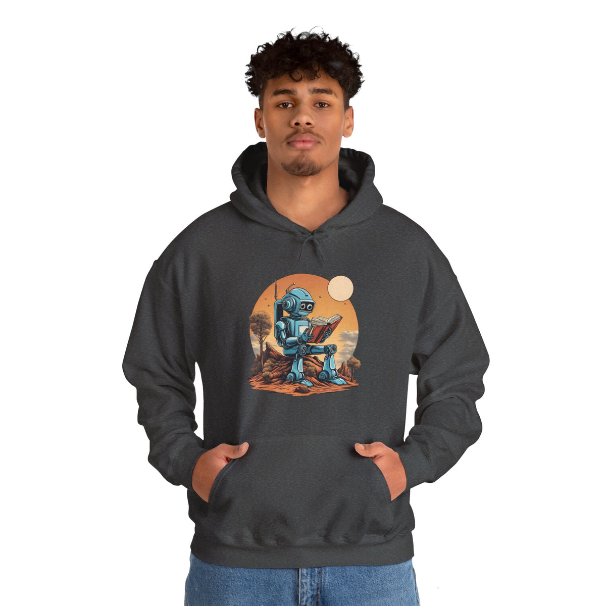 Sci-Fi Hoodie | Learn About Humans Robot Space Art 