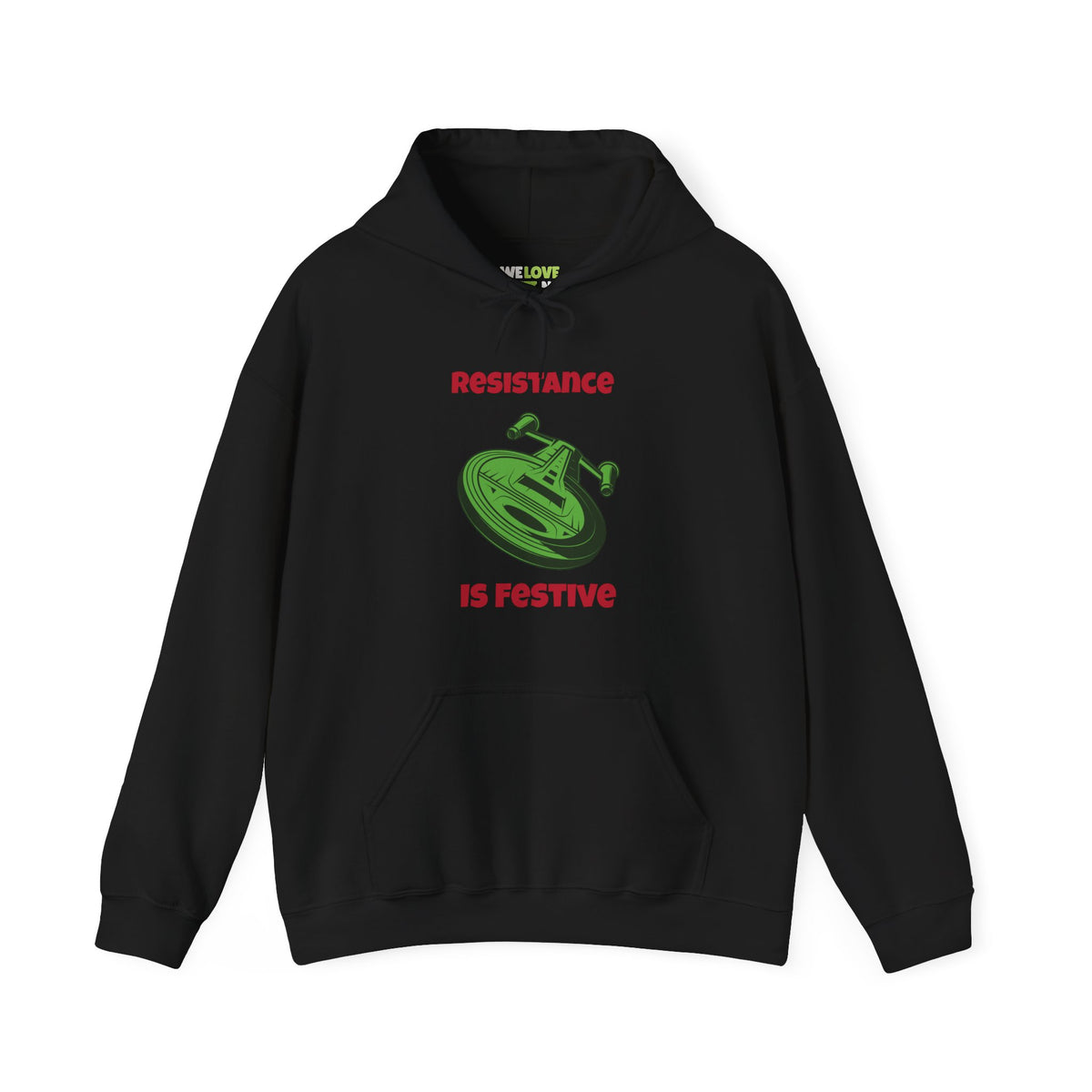 Festive Resistance Funny Christmas Unisex Hoodie-welovescifi.net