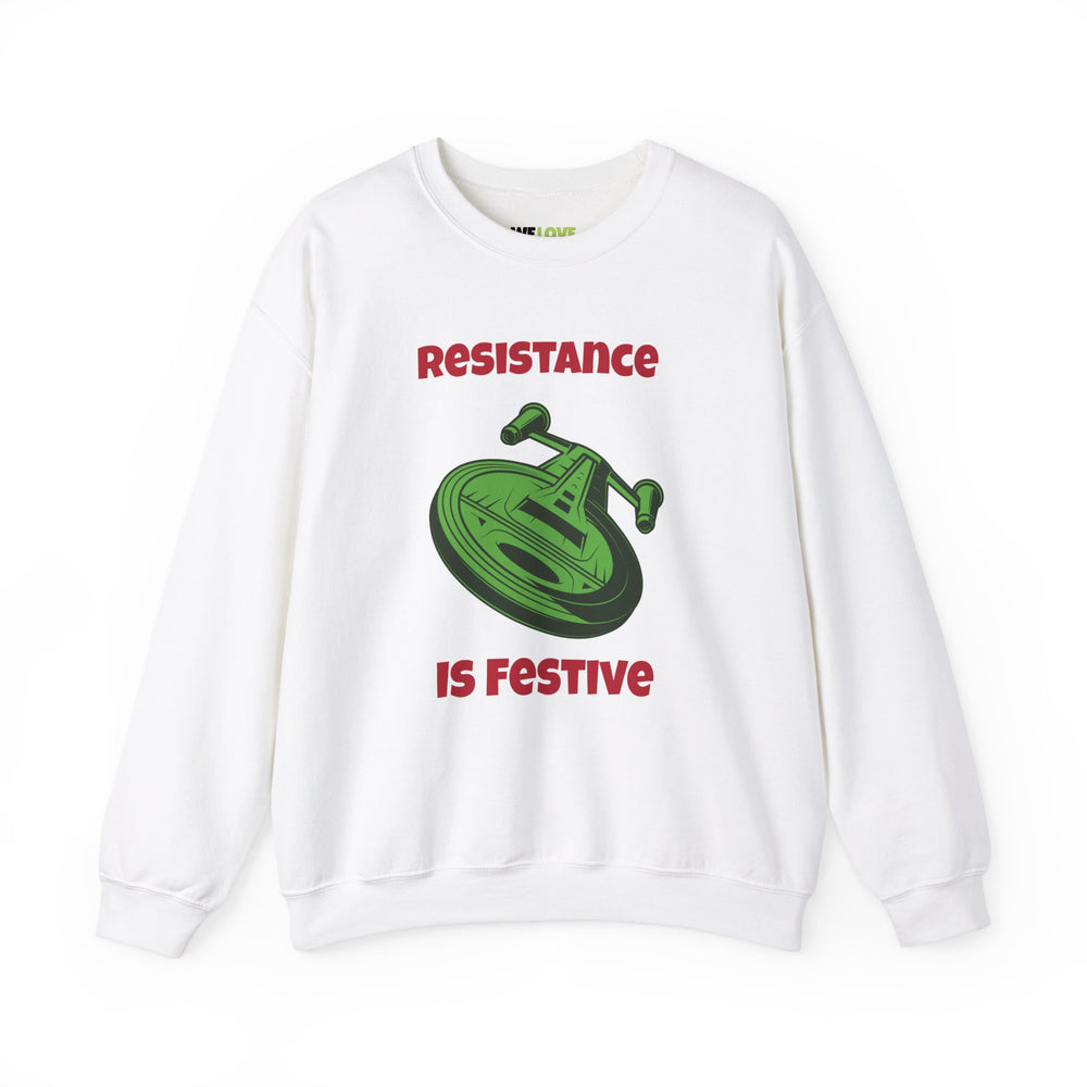 Resistance Is Festive Funny SciFi Christmas Crewneck Sweatshirt-welovescifi.net