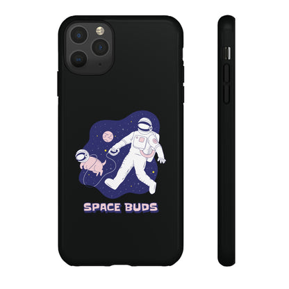 Space Buds iPhone Cases Fun Sci-Fi Astronaut & Dog Covers