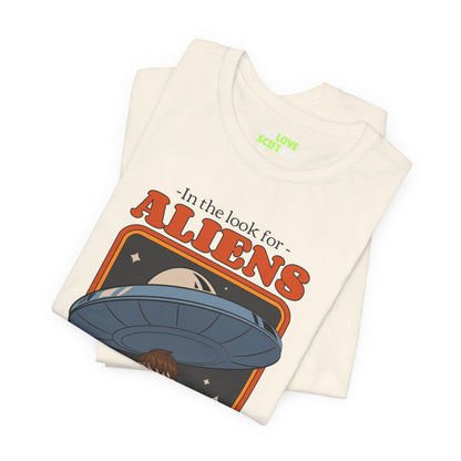 ufo sci-fi t-shirt-Just Look Behind UFO Sci-Fi T-Shirt