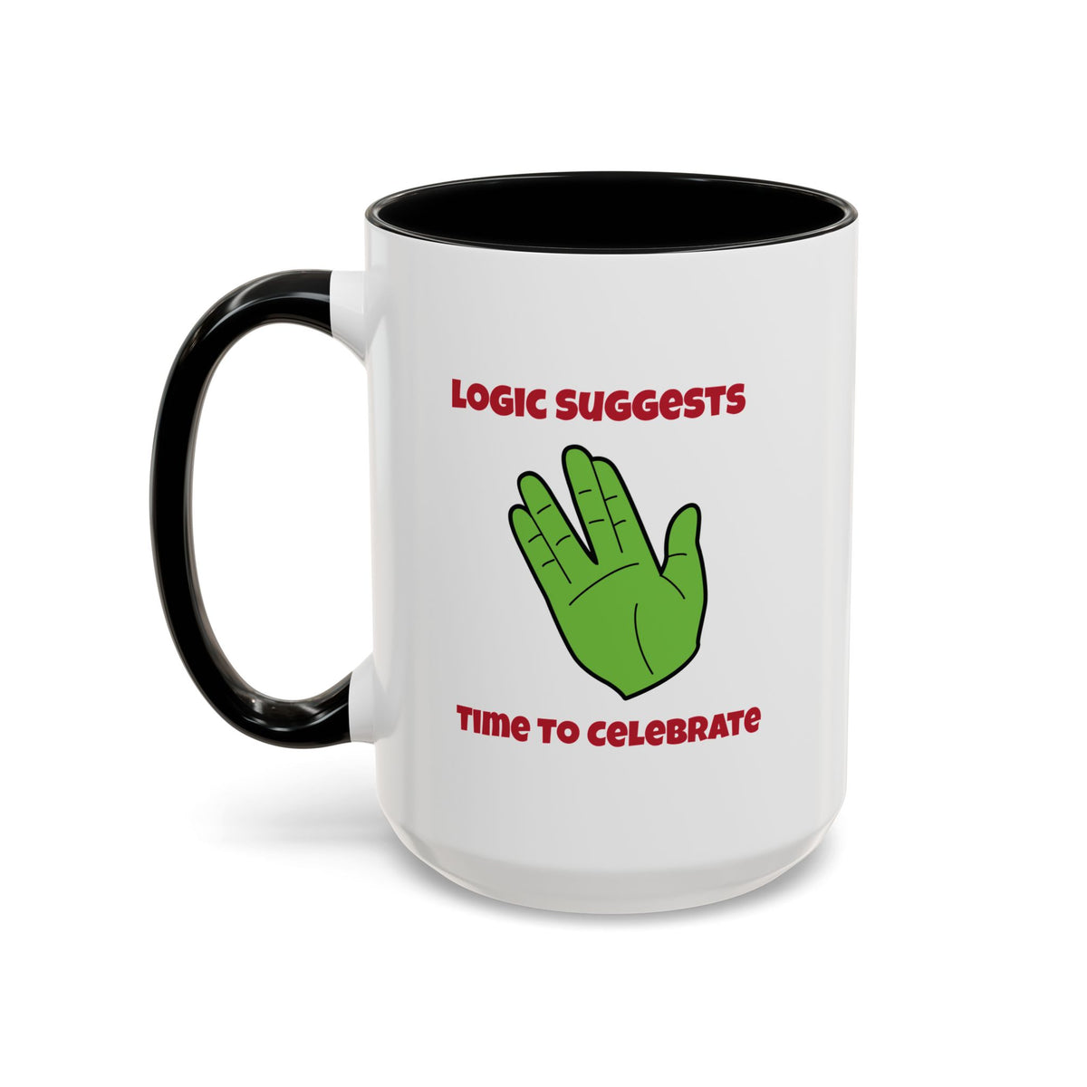 Logic Suggests Funny Spock Christmas Accent Mug-welovescifi.net