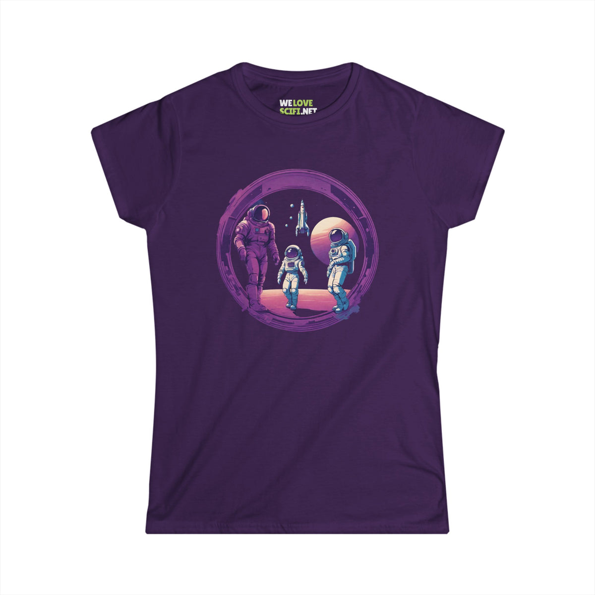 Family Business SpaceArt Astronaut Woman's Tee-welovescifi