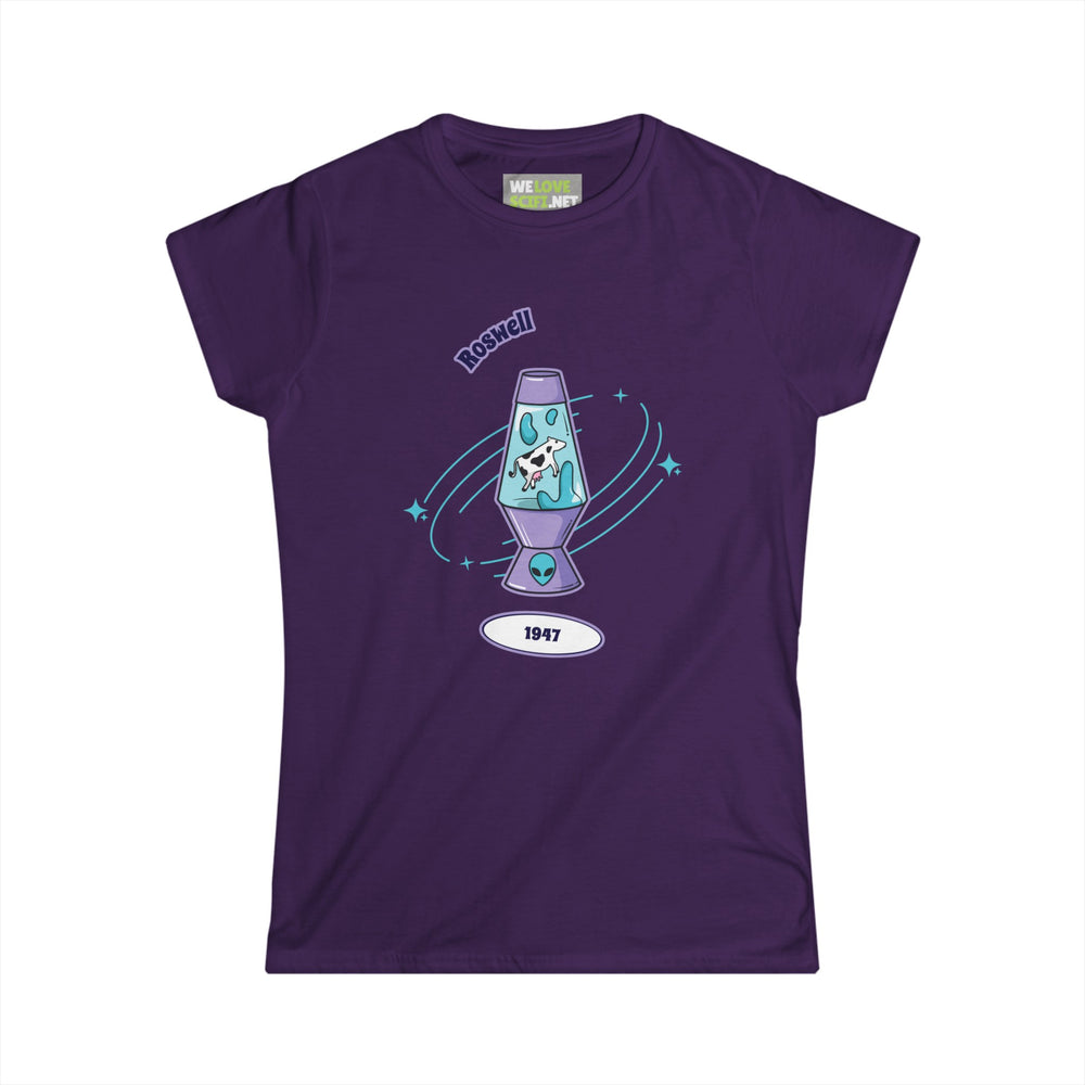 Rosswell cow tee-Rosswell Cow Funny UFO Woman's Tee