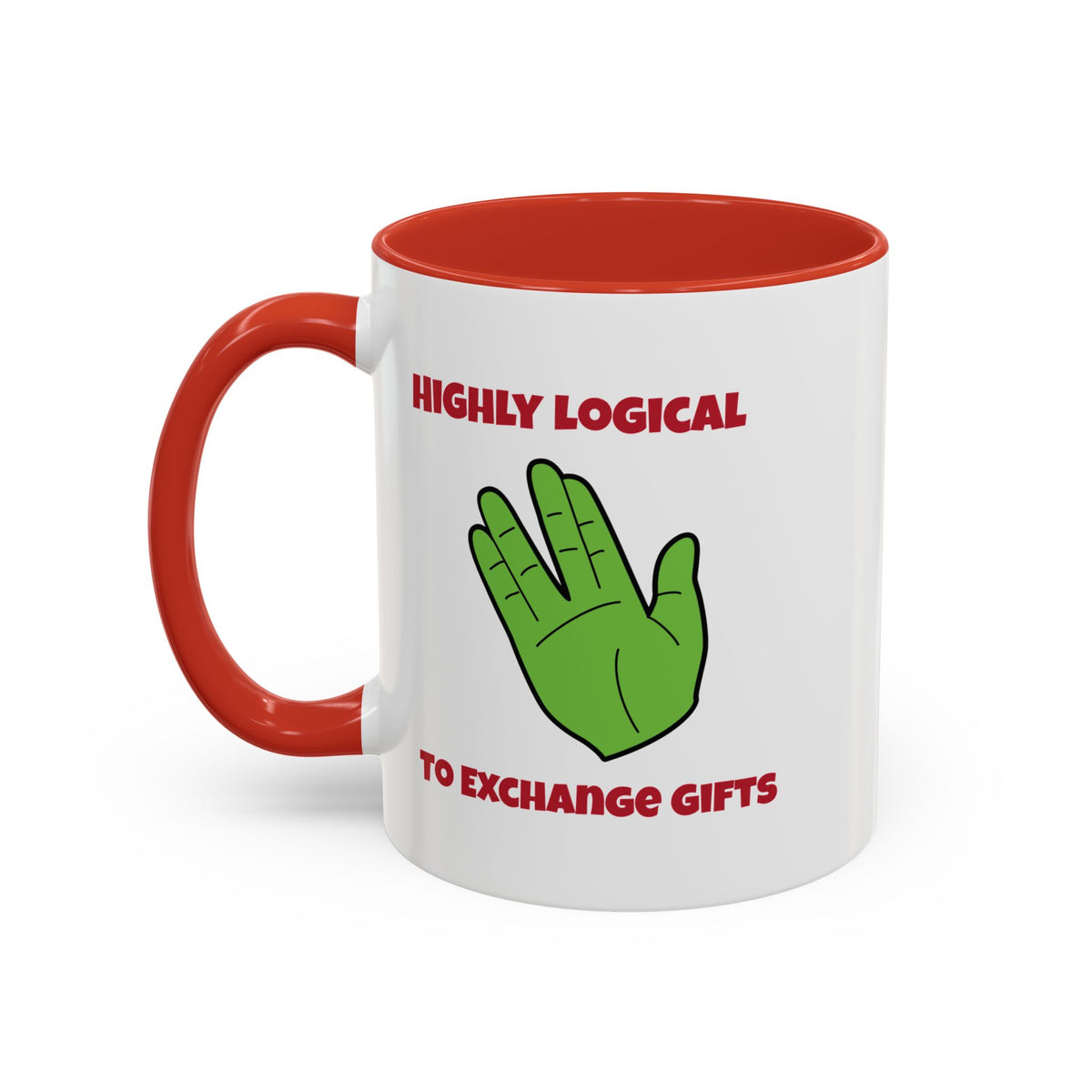 Logical Exchange Funny Spock Christmas Accent Mug-welovescifi.net