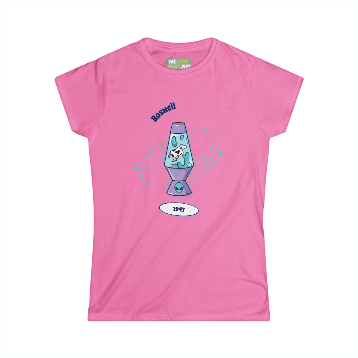 Rosswell cow tee-Rosswell Cow Funny UFO Woman's Tee