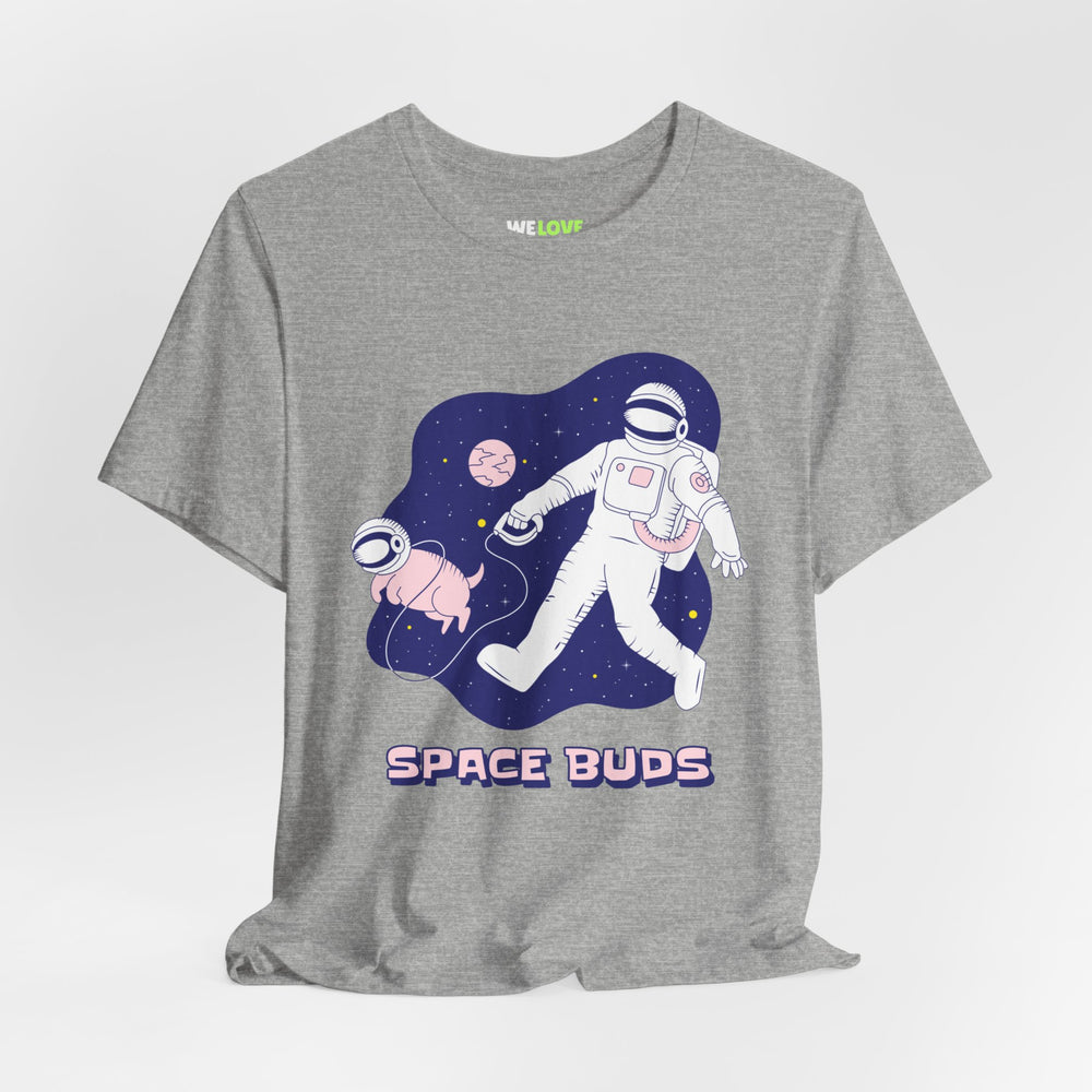 Space Buds Astronaut Dog T-Shirt - Sci-Fi Apparel