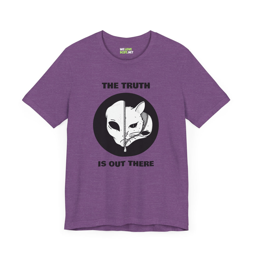 UFO t-shirt-The Truth is Out There Cat UFO Sci-Fi T-Shirt