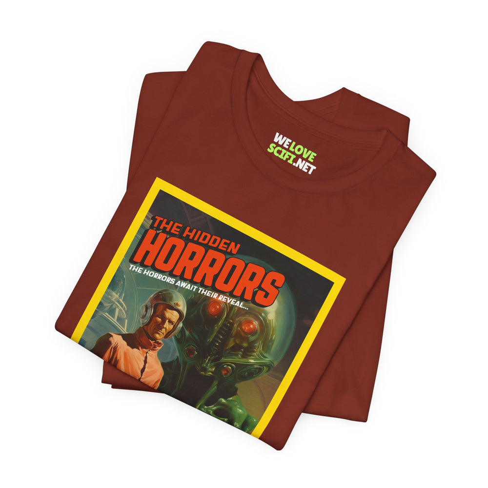 The Hidden Horrors Retro SciFi T-Shirt - SciFi Merchandise