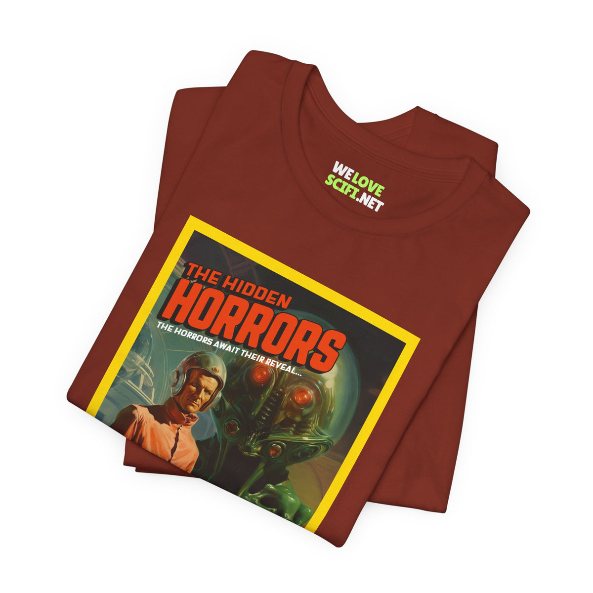 The Hidden Horrors Retro SciFi T-Shirt - SciFi Merchandise