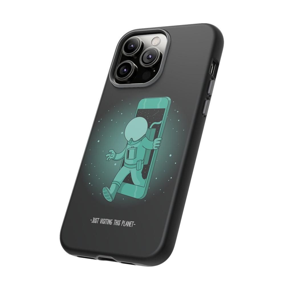 Funny Astronaut iPhone Cases Just Visiting This Planet SciFi