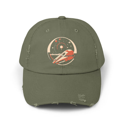 SpaceStation No198 SpaceArt Unisex Distressed Cap