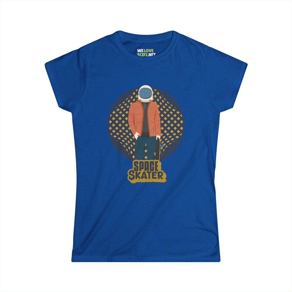 Space Skater Astronaut Woman's Tee - Sci-Fi Apparel