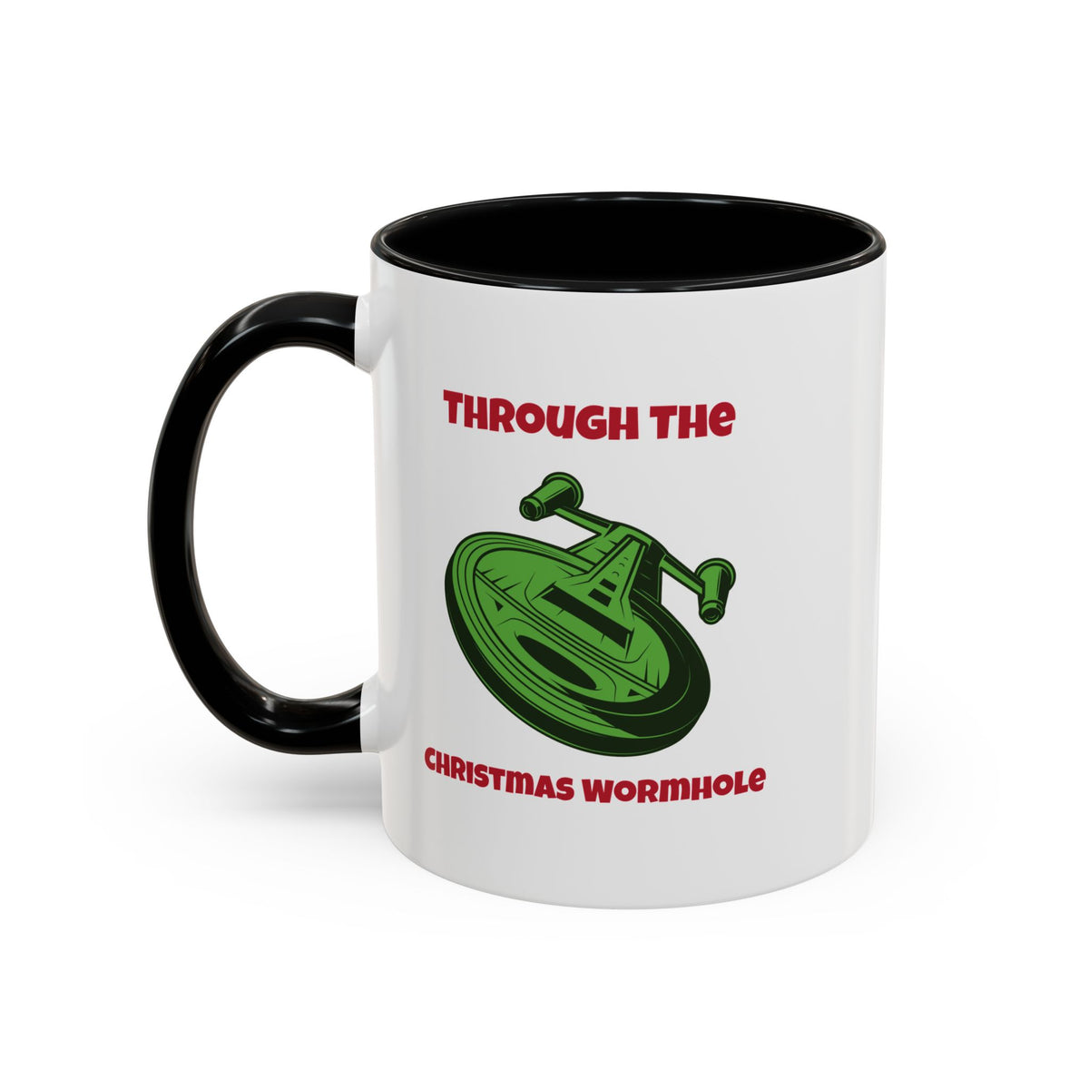 Christmas Wormhole Funny SciFi Christmas Accent Mug-welovescifi.net