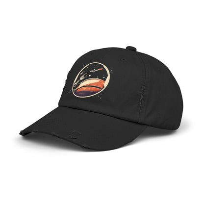 station cap-Space Station No18 Unisex Retro Distressed Cap